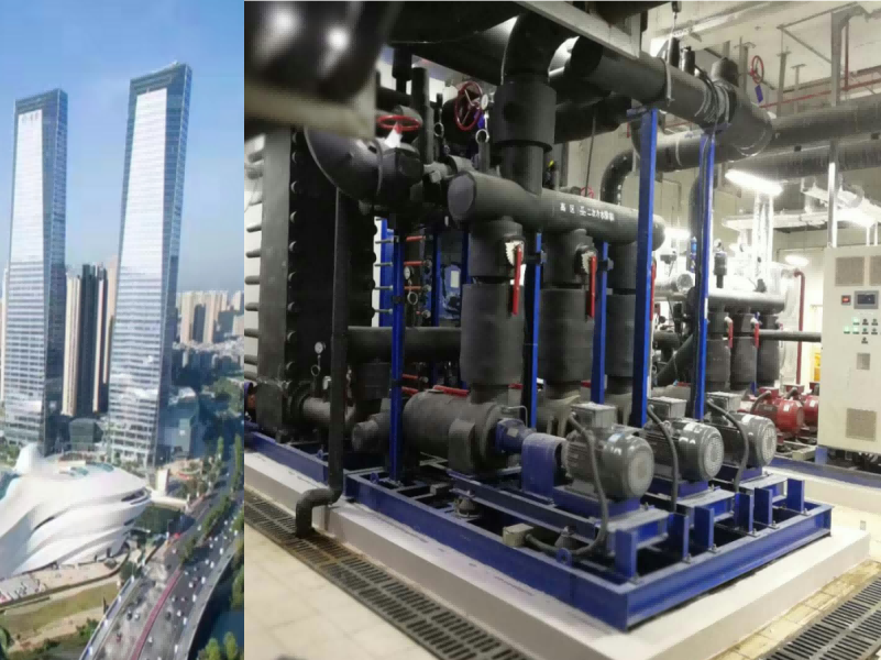 梅溪湖金茂板式換熱機(jī)組安裝現(xiàn)場