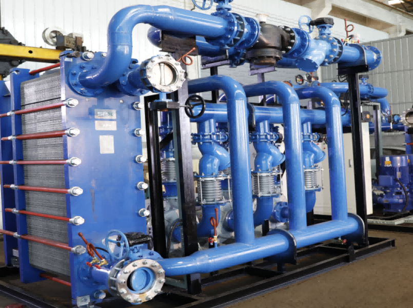 長沙達美寰宇中心換熱機組安裝